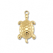 Colgantes Acero Inox tortuga Dorado