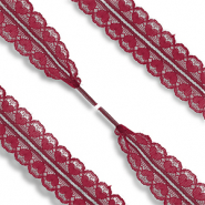 Cord&oacute;n de zapato trendy de encaje con coraz&oacute;n Rojo