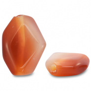 Piedras Naturales abalorios &Aacute;gata irregular Naranja-beige