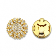 Cubrebotones de latón Eco-brass® zircón sol Dorado-cristal