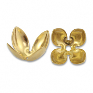 Fornituras Acero Inox tapones de cuentas flor Dorado
