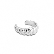 Pendientes ear cuff Acero Inox Plateado