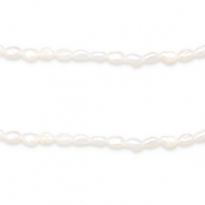 BQ Perlas de agua dulce grano de arroz 5x4mm Blanco natural