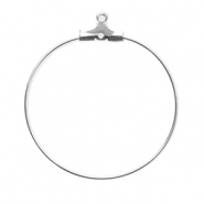 Fornituras Acero Inox pendientes criollas Plateado
