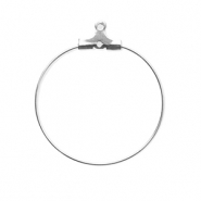 Fornituras Acero Inox pendientes criollas Plateado