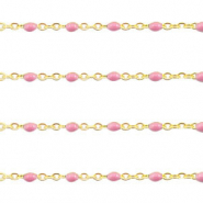Fornituras Acero Inox cadena jasseron 1mm Rosa vintage-dorado