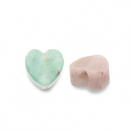 Piedras Naturales abalorios Cuarzo coraz&oacute;n Multicolor
