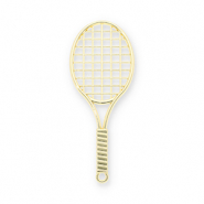 Colgantes llamativos raqueta de tenis Dorado