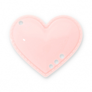 Colgantes llamativos corazón Rosa albaricoque claro
