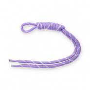 Llavero paracord P&uacute;rpura-blanco