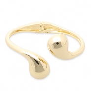 Pulseras metálicas gota Dorado