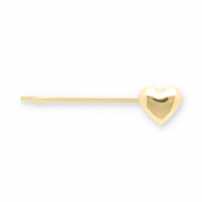 Accesorios para el pelo pasador para pelo corazón Dorado