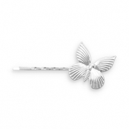 Accesorios para el pelo pasador para pelo mariposa Plateado