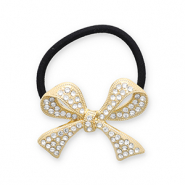 Accesorios para el pelo Coleteros para pelo con metálico lazo con strass Dorado-negro-transparente