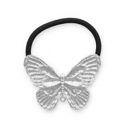 Accesorios para el pelo Coleteros para pelo con metálico mariposa Plateado-negro
