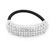 Accesorios para el pelo Coleteros para pelo con metálico con strass Plateado-negro-transparente