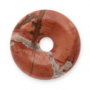Colgantes de piedra natural &Aacute;gata dona 16mm Marr&oacute;n rojo