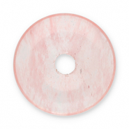 Colgantes de piedra natural &Aacute;gata dona 16mm Rosa-transparente