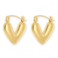Pendientes Acero Inox criollas corazón Dorado