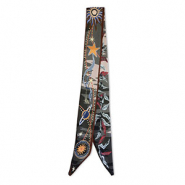 Bandana Pa&ntilde;uelo con estrellas/hojas Verde oscuro-marr&oacute;n