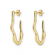 Pendientes Acero Inox irregular Dorado