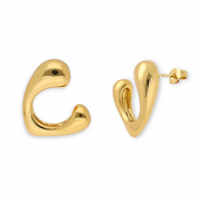 Pendientes Acero Inox corazón Dorado