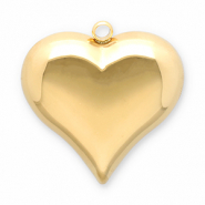 Colgantes Acero Inox corazón Dorado