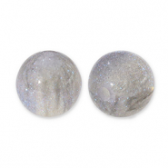 Abalorios acr&iacute;licos con glitter 6 mm Gris-turquesa
