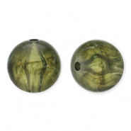 Abalorios acr&iacute;licos 12 mm redondos Verde oliva