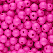 Abalorios acr&iacute;licos 6 mm brillante Rosa magenta