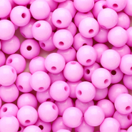Abalorios acr&iacute;licos 6 mm brillante Rosa