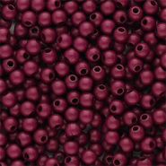 Abalorios acrílicos 4 mm brillante Marrón borgoña