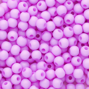 Abalorios acrílicos 4 mm brillante Rosa lila