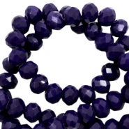 Abalorios faceteados 4x3 mm disco Azul princesa-cubierta pearl shine