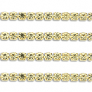 Cadena Strass Acero Inox 3mm Dorado-champagne