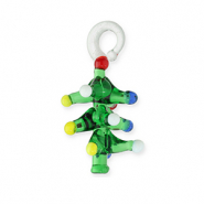 Colgantes de vidrio árbol navideño Verde-multicolor