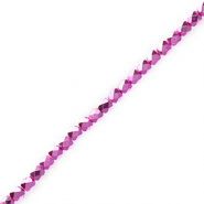 Abalorios faceteados Rosa fucsia metálico