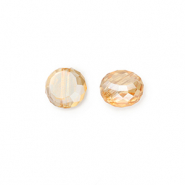 Abalorios faceteados Beige melocotón-revestimiento pearl shine