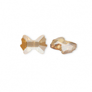 Abalorios faceteados Fashion lazo Beige melocotón-revestimiento pearl shine