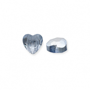 Abalorios faceteados Fashion corazón Azul-revestimiento pearl shine