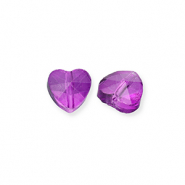 Abalorios faceteados Fashion corazón Púrpura