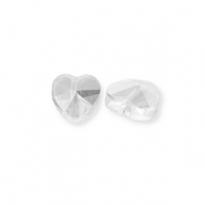 Abalorios faceteados Fashion corazón Transparente-cubierta AB