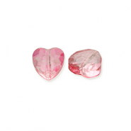 Abalorios faceteados Fashion corazón Rosa
