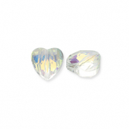 Abalorios faceteados Fashion corazón Transparente-cubierta AB