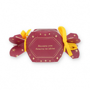 BY31® Cajitas de joyería (regalo) caramelo "Because you deserve to shine" Vino tinto frutos rojos-dorado-amarillo