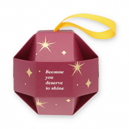 BY31® Cajitas de joyería (regalo) bola "Because you deserve to shine" Vino tinto frutos rojos-dorado-blanco-amarillo