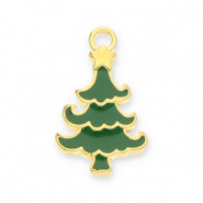 Colgantes met&aacute;licos DQ &aacute;rbol navide&ntilde;o Dorado-verde oscuro (sin n&iacute;quel)
