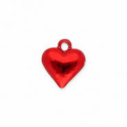 Colgantes met&aacute;licos coraz&oacute;n Rojo