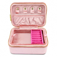 BY31® Caja de joyería terciopelo Rosa vintage-fucsia