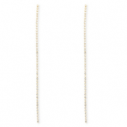 Metal TQ latón pendiente con strass Dorado-cristal